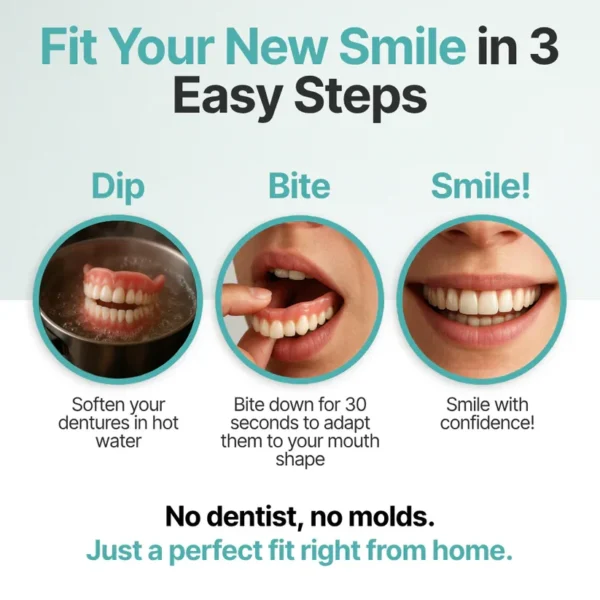 Ends Today: 70% OFF!Medazy Custom-Fit Full Functional Dentures Make you more confident - Image 3