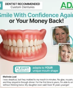Ends Today: 70% OFF!Medazy Custom-Fit Full Functional Dentures Make you more confident
