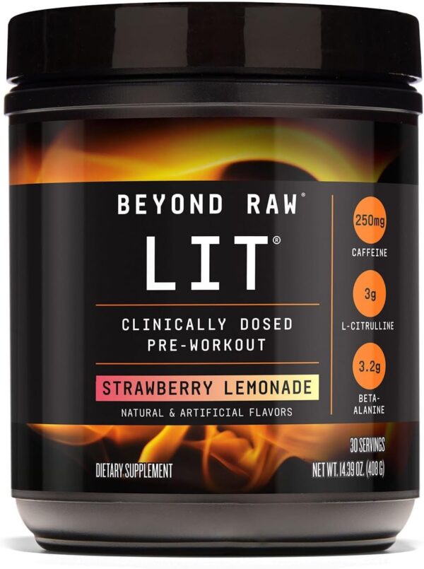 Beyond Raw LIT Pre-Workout - Blue Raspberry (30 Servings) - Image 38