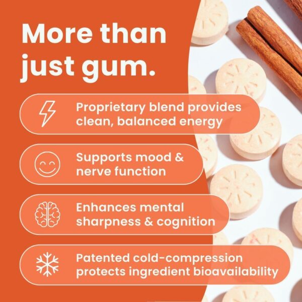 NeuroGum Energy & Focus Gum (54 Count-6 Pack, Peppermint) | 40mg Natural Caffeine + L-Theanine + Vitamin B12 & B6 + Xylitol | Sugar Free Nootropic Cognitive Brain Performance Supplement - Image 16