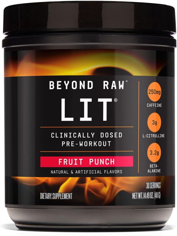 Beyond Raw LIT Pre-Workout - Blue Raspberry (30 Servings) - Image 28