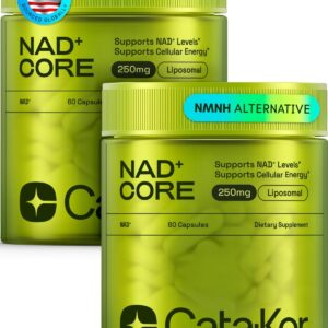 NMNH Supplement Alternative - Liposomal NAD CORE 250mg - 60-Day Supply - Pack of 2 - High Purity NAD Supplement for Healthy Aging, Energy - 60 Capsules