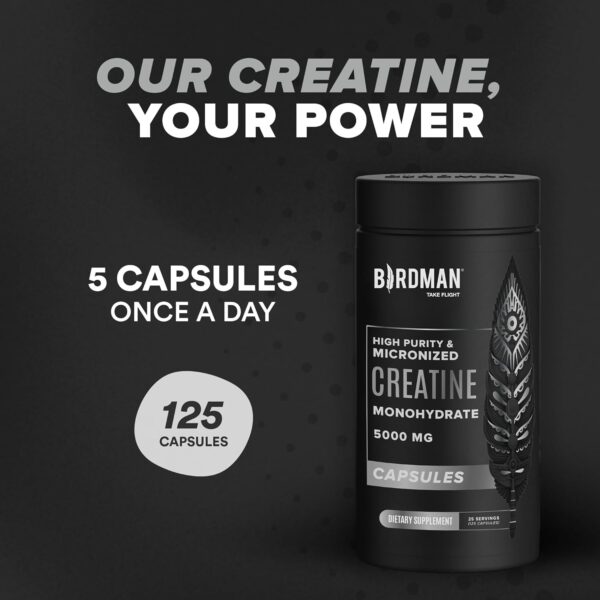 Micronized Creatine Monohydrate Capsules for Muscle Growth & Recovery, Pre & Post Workout, Vegan Creatine, Caffeine Free, Gluten Free, Sugar Free | 50 Servings | 250 Capsules - Image 28