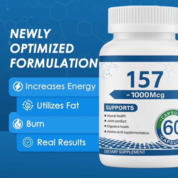 Collagen Peptide Capsules 157 - Amino Acids Supplement - Supports Healthy Muscles & Gut, 1000mgc - Image 6