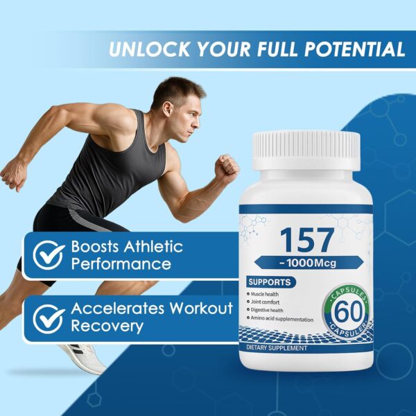 Collagen Peptide Capsules 157 - Amino Acids Supplement - Supports Healthy Muscles & Gut, 1000mgc - Image 3