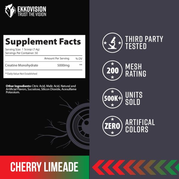 Creatine Monohydrate Powder, Micronized, Sour Watermelon, Pre & Post Workout Supplement for Men and Women, Energy Support, Easy to Mix in Shakes, Smoothies & Beverages, 100 Servings - Image 43