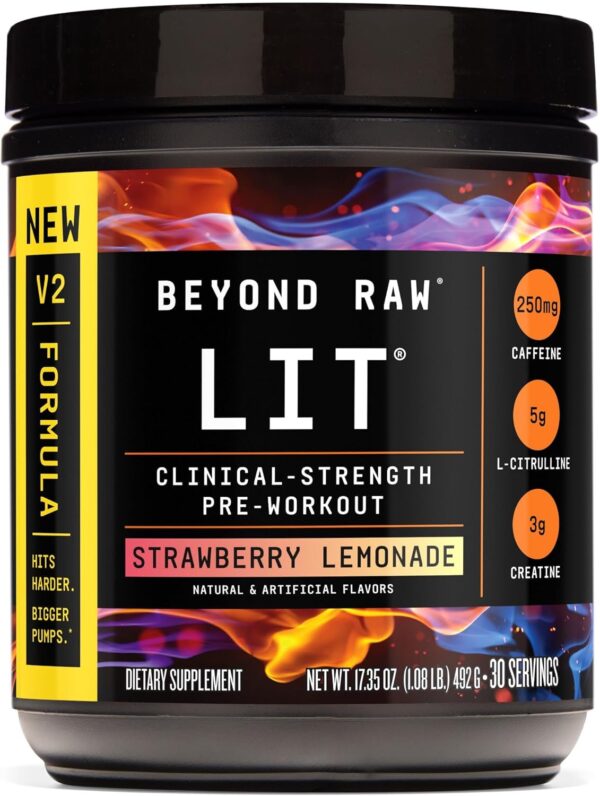 Beyond Raw LIT Pre-Workout - Blue Raspberry (30 Servings) - Image 19