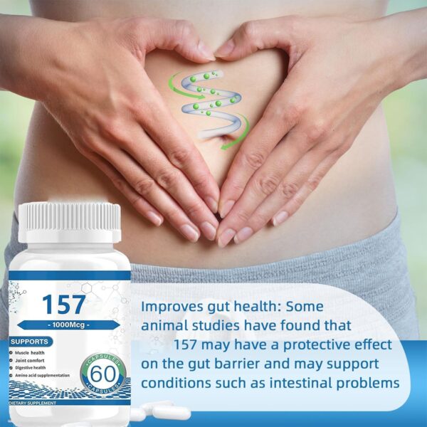 Collagen Peptide Capsules 157 - Amino Acids Supplement - Supports Healthy Muscles & Gut, 1000mgc - Image 7