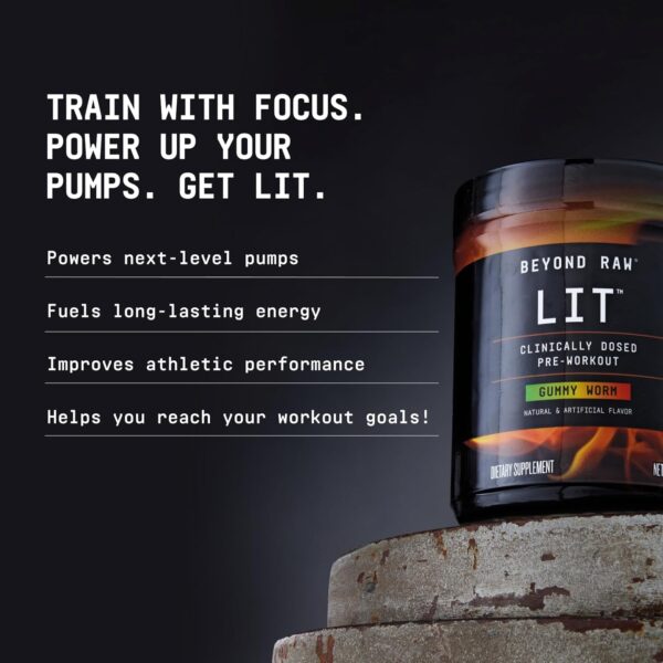 Beyond Raw LIT Pre-Workout - Blue Raspberry (30 Servings) - Image 29