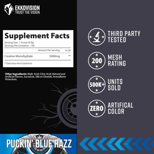 Creatine Monohydrate Powder, Micronized, Sour Watermelon, Pre & Post Workout Supplement for Men and Women, Energy Support, Easy to Mix in Shakes, Smoothies & Beverages, 100 Servings - Image 49