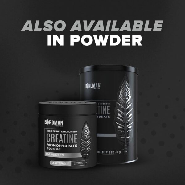 Micronized Creatine Monohydrate Capsules for Muscle Growth & Recovery, Pre & Post Workout, Vegan Creatine, Caffeine Free, Gluten Free, Sugar Free | 50 Servings | 250 Capsules - Image 15