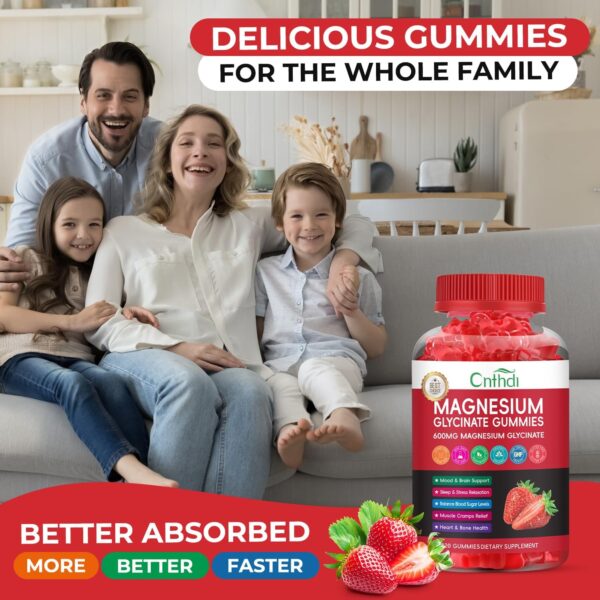 Magnesium Glycinate Gummies for Adults, High Absorption Magnesium and Potassium Gummies with L-Threonate, Calcium, B6, D3, Sugar Free Chews, Relaxation, Stress Relief, Night Rest - Image 61