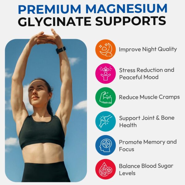 Magnesium Glycinate Gummies for Adults, High Absorption Magnesium and Potassium Gummies with L-Threonate, Calcium, B6, D3, Sugar Free Chews, Relaxation, Stress Relief, Night Rest - Image 4