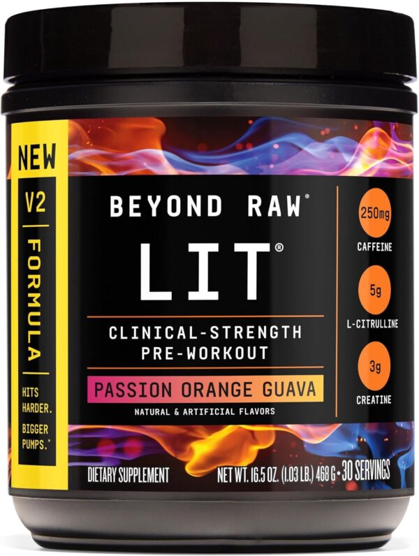 Beyond Raw LIT Pre-Workout - Blue Raspberry (30 Servings) - Image 39