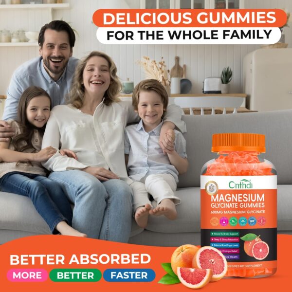 Magnesium Glycinate Gummies for Adults, High Absorption Magnesium and Potassium Gummies with L-Threonate, Calcium, B6, D3, Sugar Free Chews, Relaxation, Stress Relief, Night Rest - Image 53