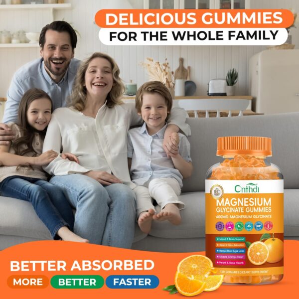 Magnesium Glycinate Gummies for Adults, High Absorption Magnesium and Potassium Gummies with L-Threonate, Calcium, B6, D3, Sugar Free Chews, Relaxation, Stress Relief, Night Rest - Image 37