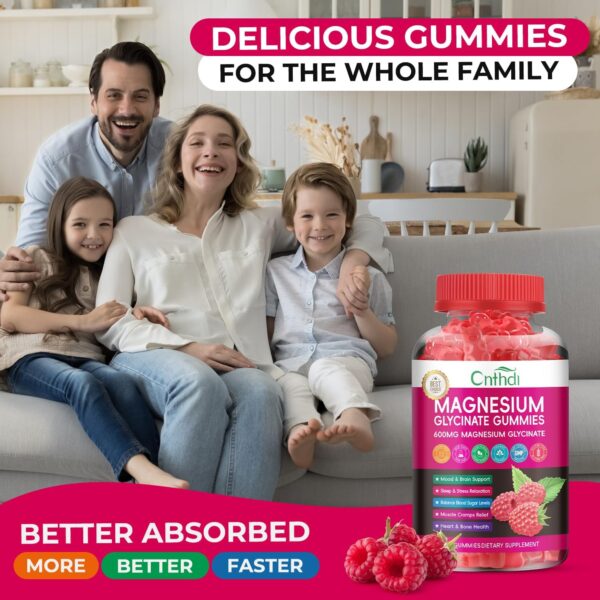Magnesium Glycinate Gummies for Adults, High Absorption Magnesium and Potassium Gummies with L-Threonate, Calcium, B6, D3, Sugar Free Chews, Relaxation, Stress Relief, Night Rest - Image 69