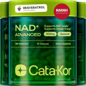 NMNH Supplement Alternative – Liposomal NAD + Resveratrol – 30-Day Supply – High Purity NAD Supplement for Energy & Healthy Aging – 60 Capsules