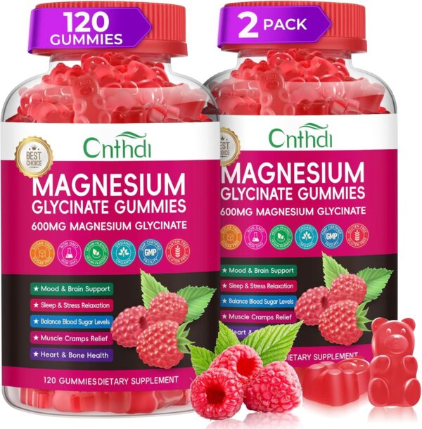 Magnesium Glycinate Gummies for Adults, High Absorption Magnesium and Potassium Gummies with L-Threonate, Calcium, B6, D3, Sugar Free Chews, Relaxation, Stress Relief, Night Rest - Image 72