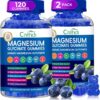 Magnesium Glycinate Gummies for Adults, High Absorption Magnesium and Potassium Gummies with L-Threonate, Calcium, B6, D3, Sugar Free Chews, Relaxation, Stress Relief, Night Rest