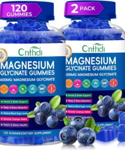 Magnesium Glycinate Gummies for Adults, High Absorption Magnesium and Potassium Gummies with L-Threonate, Calcium, B6, D3, Sugar Free Chews, Relaxation, Stress Relief, Night Rest