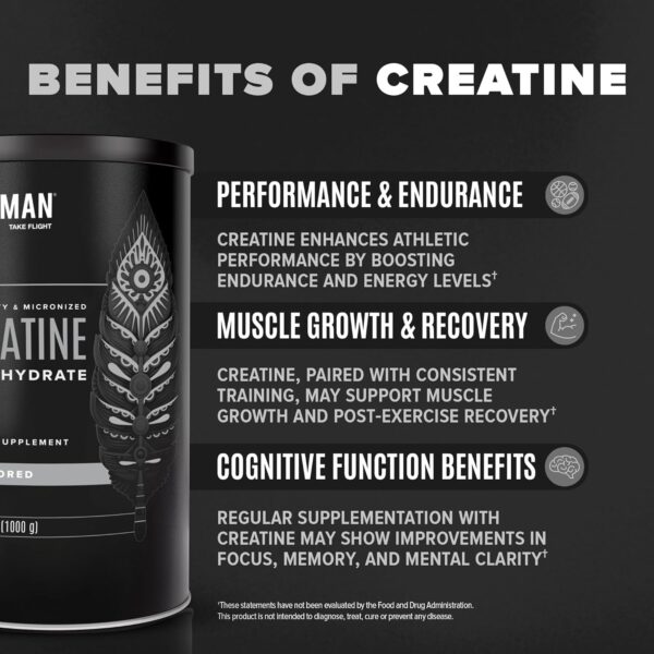Micronized Creatine Monohydrate Capsules for Muscle Growth & Recovery, Pre & Post Workout, Vegan Creatine, Caffeine Free, Gluten Free, Sugar Free | 50 Servings | 250 Capsules - Image 6