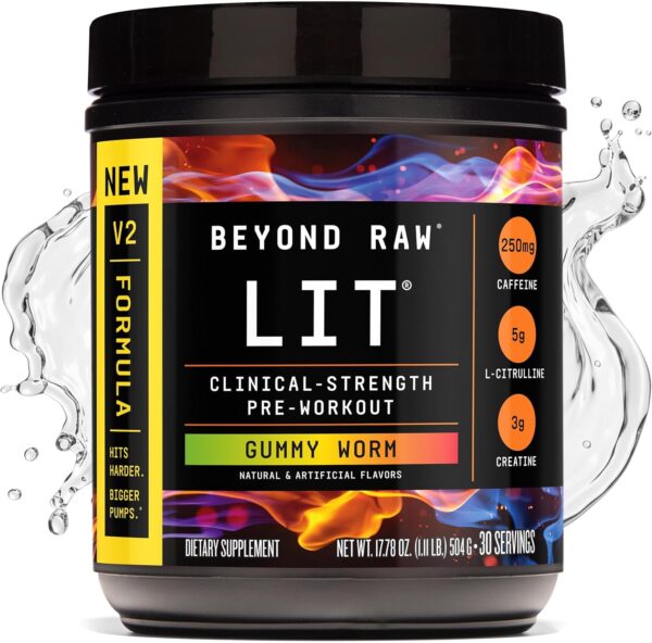 Beyond Raw LIT Pre-Workout - Blue Raspberry (30 Servings) - Image 11