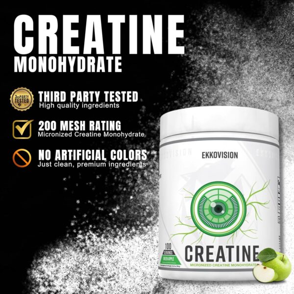 Creatine Monohydrate Powder, Micronized, Sour Watermelon, Pre & Post Workout Supplement for Men and Women, Energy Support, Easy to Mix in Shakes, Smoothies & Beverages, 100 Servings - Image 12