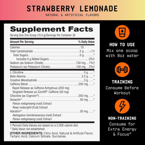 Beyond Raw LIT Pre-Workout - Blue Raspberry (30 Servings) - Image 20