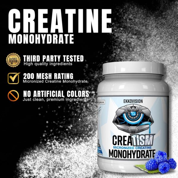 Creatine Monohydrate Powder, Micronized, Sour Watermelon, Pre & Post Workout Supplement for Men and Women, Energy Support, Easy to Mix in Shakes, Smoothies & Beverages, 100 Servings - Image 48