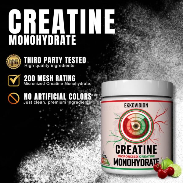 Creatine Monohydrate Powder, Micronized, Sour Watermelon, Pre & Post Workout Supplement for Men and Women, Energy Support, Easy to Mix in Shakes, Smoothies & Beverages, 100 Servings - Image 42