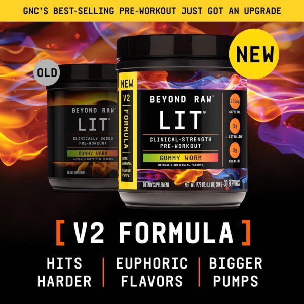 Beyond Raw LIT Pre-Workout - Blue Raspberry (30 Servings) - Image 13