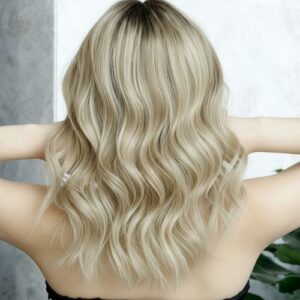 Serenity E | BlondeBalayage Remy Human Hair Silk Top with Lace Front Wig |Hand-tied Medical Cap